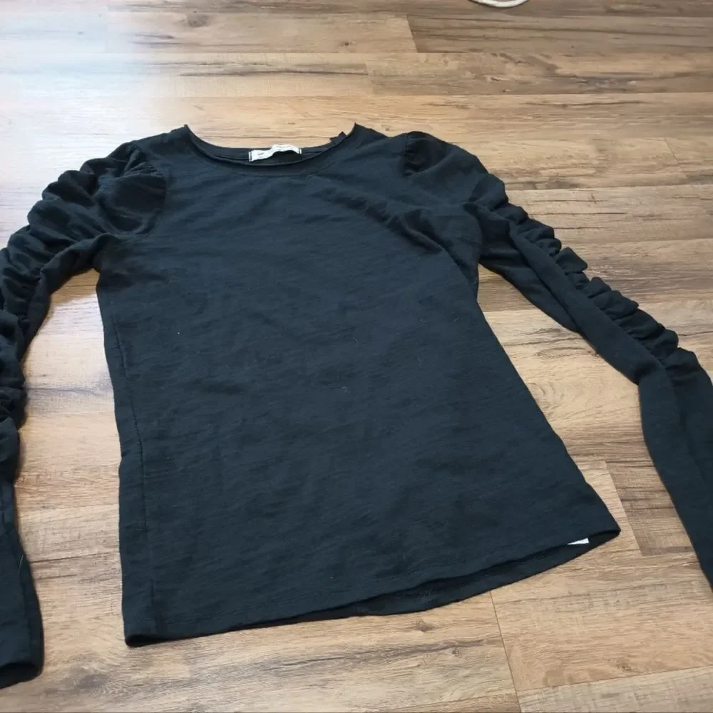 Free People Natasha Tee in Black